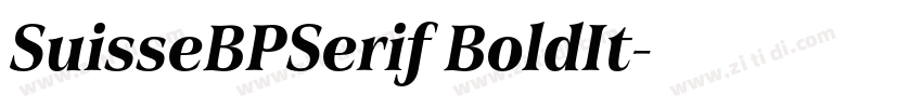 SuisseBPSerif BoldIt字体转换